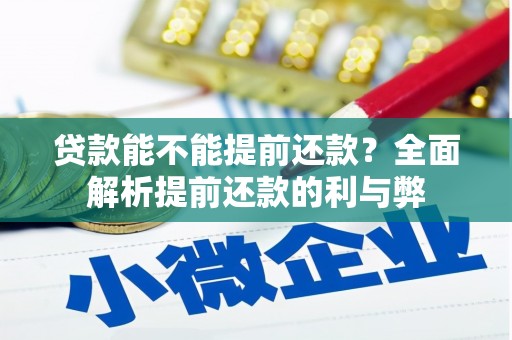 鄄城贷款能不能提前还款？全面解析提前还款的利与弊