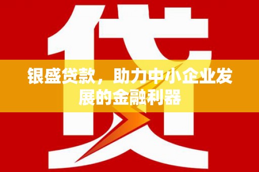 鄄城银盛贷款，助力中小企业发展的金融利器