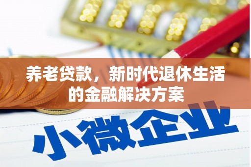 鄄城养老贷款，新时代退休生活的金融解决方案